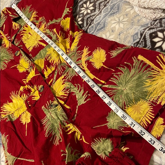 Free People Malibu Romper in a red combo maroon tropical print Size Large - Picture 13 of 16